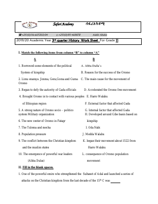 Grade 11 History work sheet.pdf